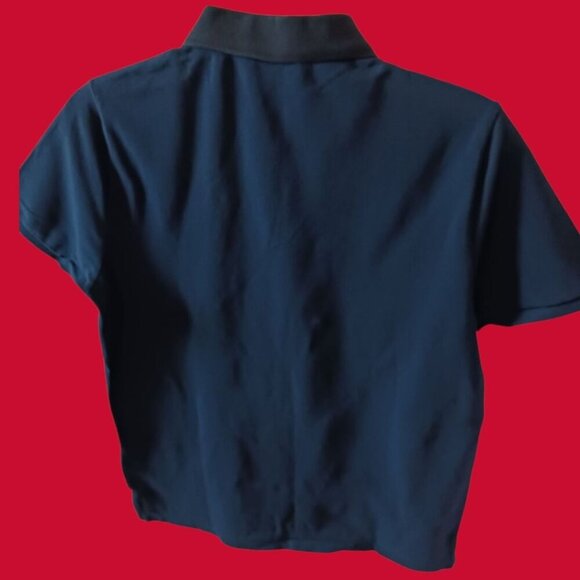 Sandro Paris  Polo Shirt Short Sleeve Navy Blue/ Black Medium - Picture 2 of 15